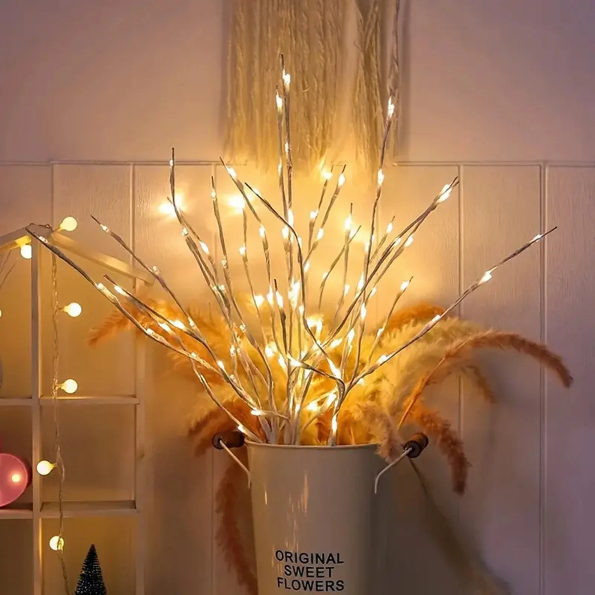 Rama de Abedul con Luces LED