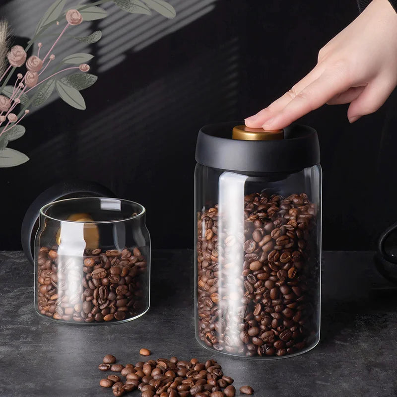 Sealed Glass Coffee Bean Jar