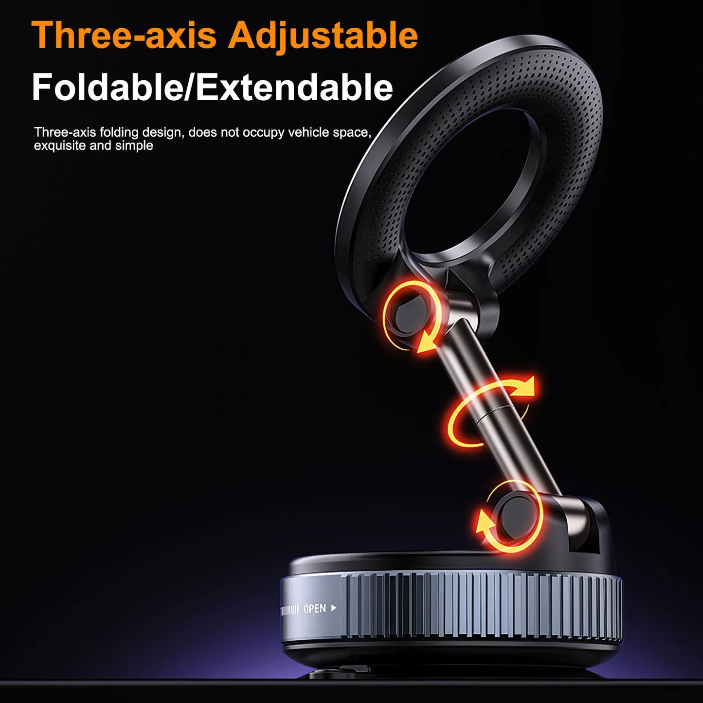 Soporte magnético para aspiradora eléctrica de coche, plegable, de fuerte succión
