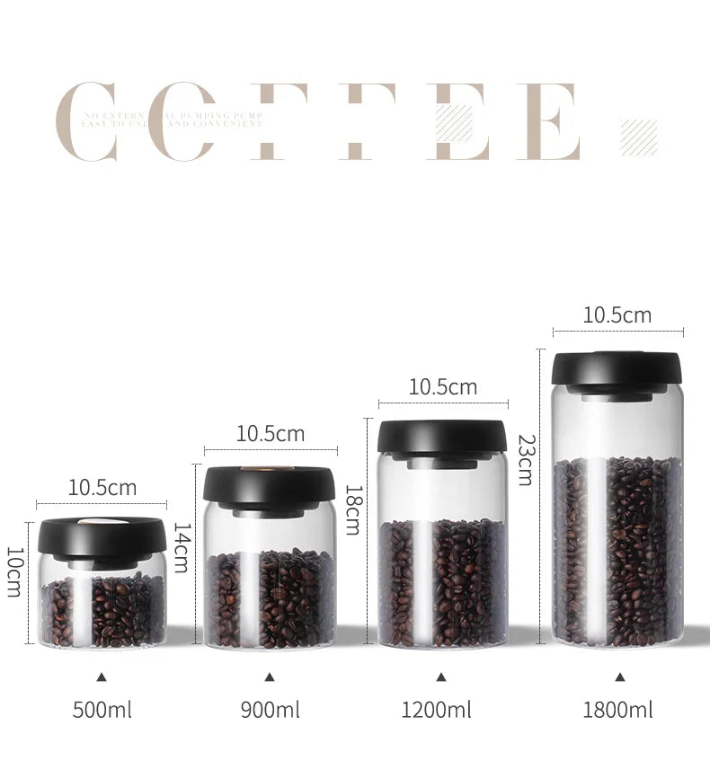 Sealed Glass Coffee Bean Jar