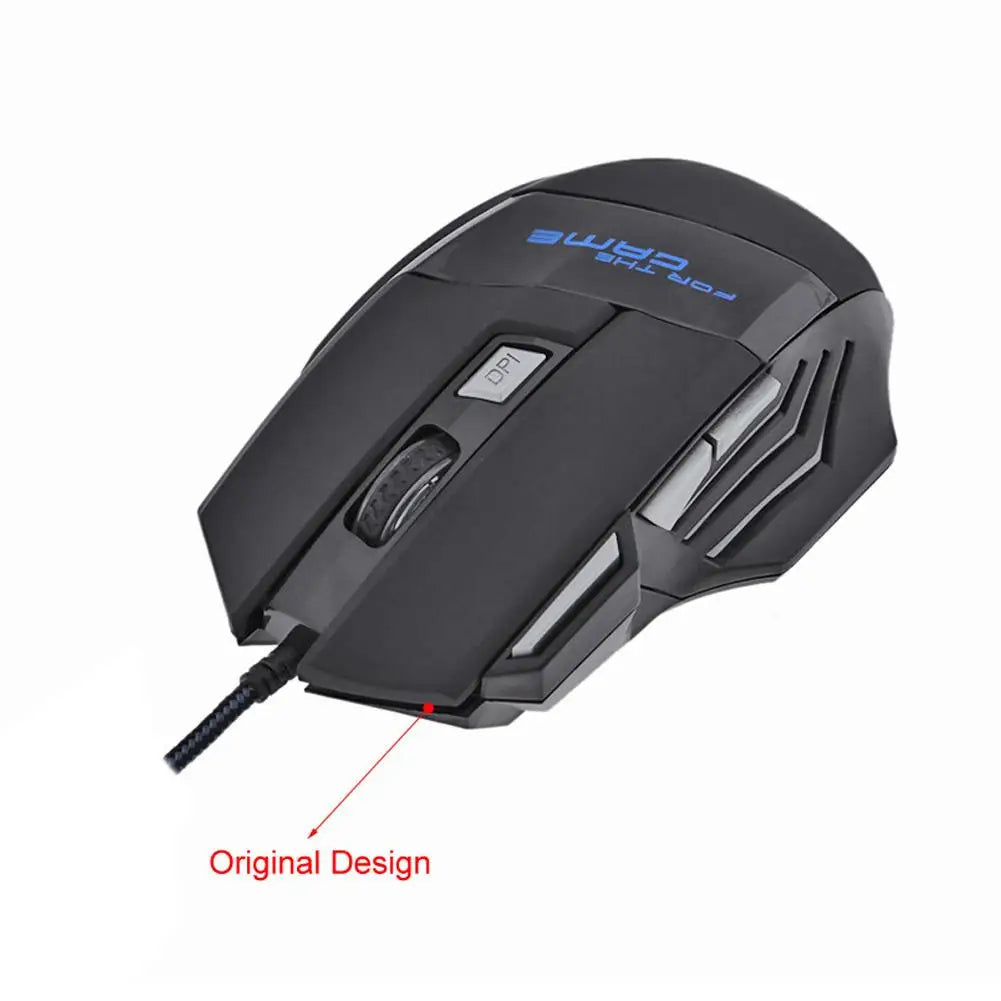 USB Wired Gaming Mouse 7 Button Backlit Ergonomic