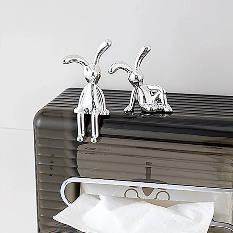 Dúo de Conejitos de Caricatura – Adorno de Mesa para Dormitorio o Sala