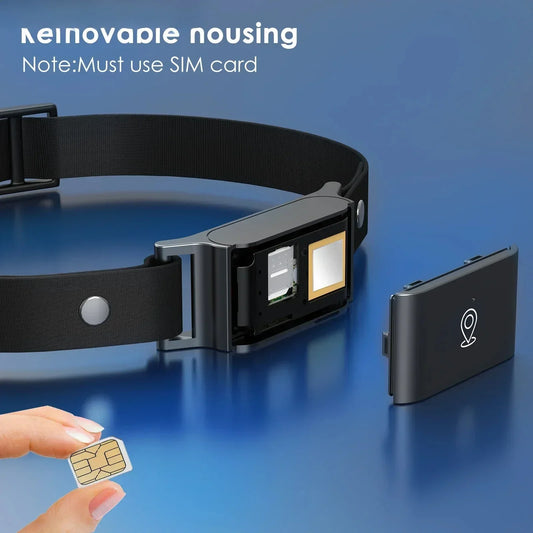 Localizador GPS 4G IP67 resistente al agua para perros y gatos, mini rastreador de mascotas en tiempo real antipérdida, collar inteligente con control por aplicación