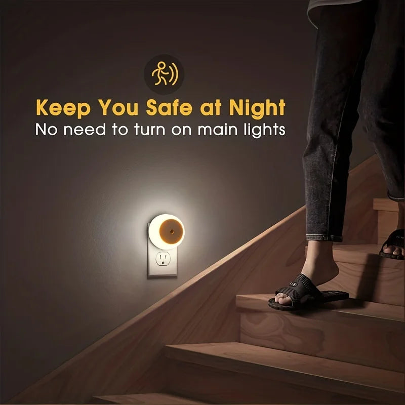 1 luz nocturna LED enchufable al anochecer