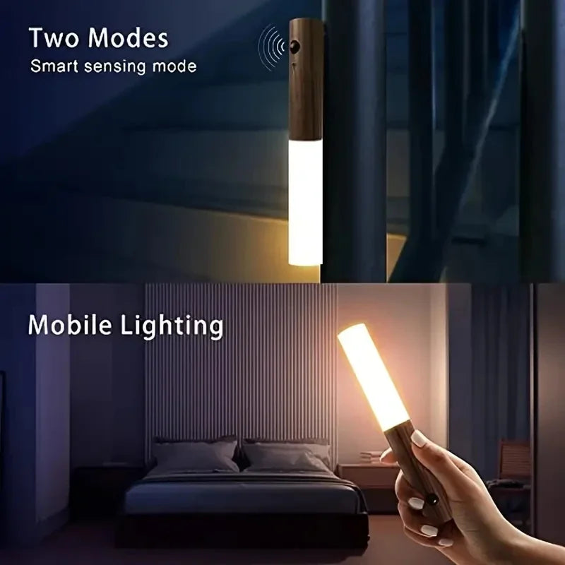 Luz Inteligente de Noche con Sensor – Ideal para Pasillos, Baños y Armarios