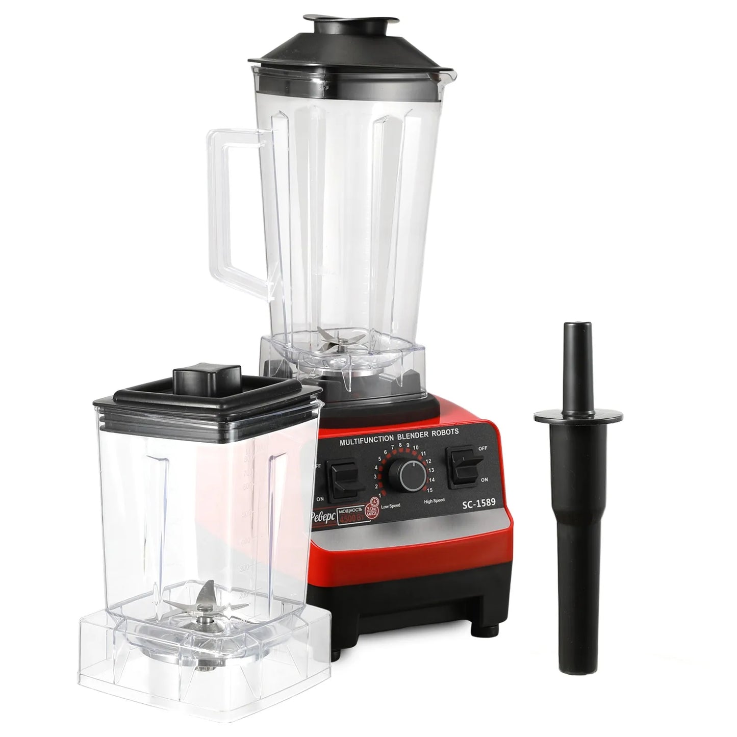 Batidora comercial de servicio pesado de 400 W, procesador de alimentos, mezcladora estacionaria, batidora de jugos de alta potencia para batidos de hielo, sin BPA para cocina