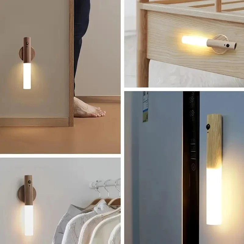 Luz Inteligente de Noche con Sensor – Ideal para Pasillos, Baños y Armarios