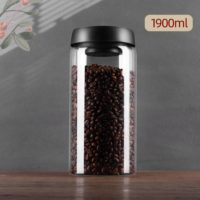 Sealed Glass Coffee Bean Jar