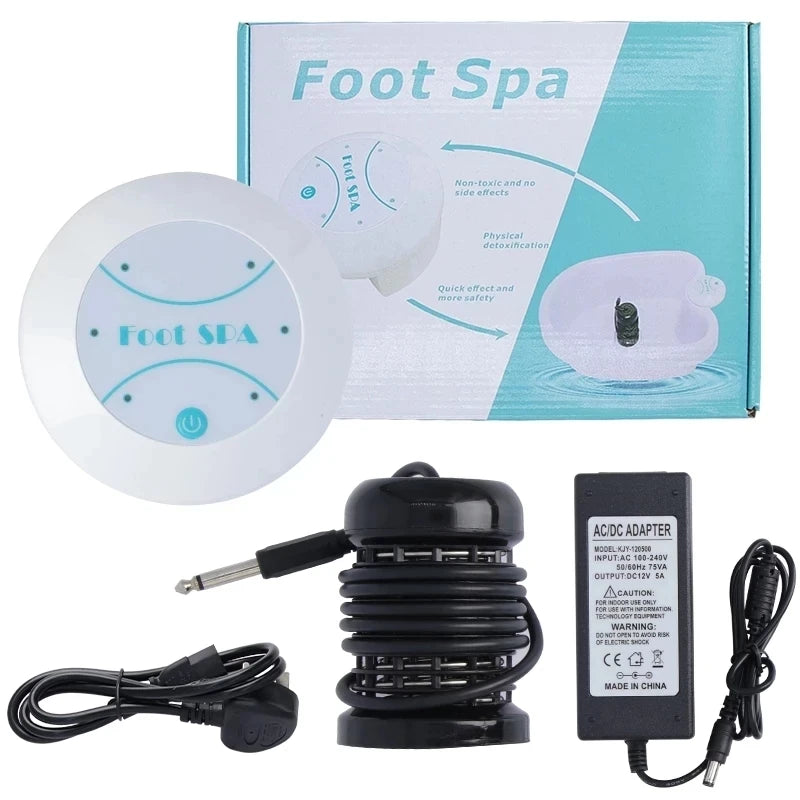 Detox Ionic FootBath Massage Machine Electric Foot Spa Bath Cleanse Massager Vibrating Care Arrays Aqua Health Therapy