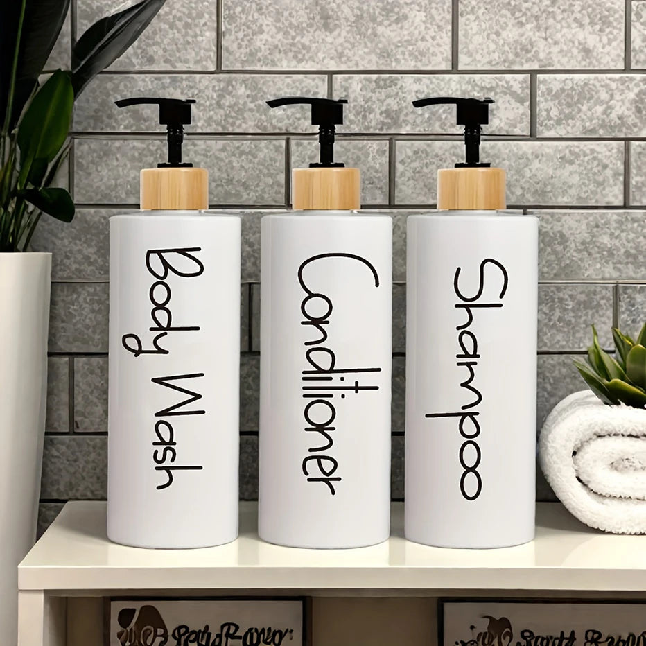 3PCS Bathroom Soap Dispenser Reusable Hand Pump