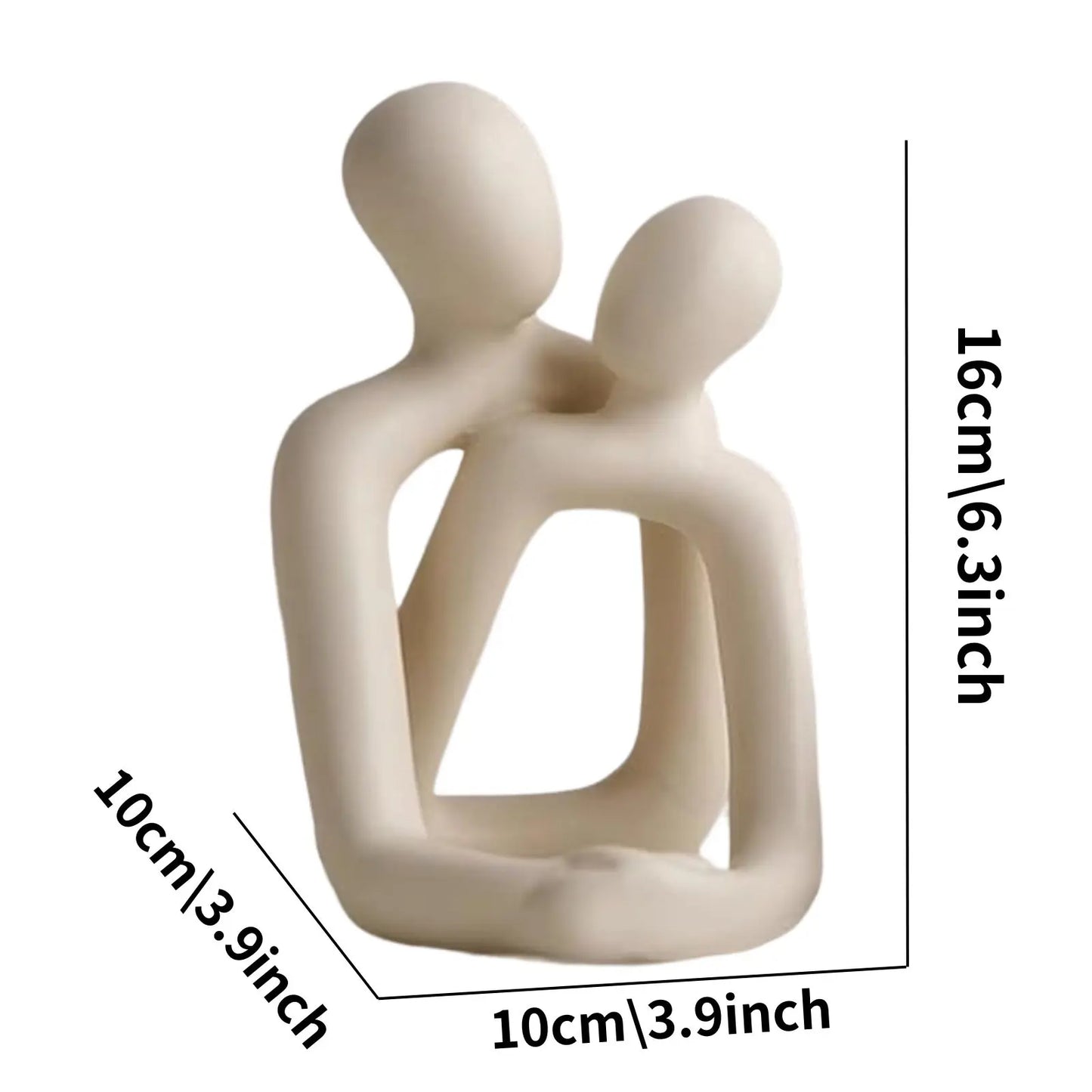 Estatua de resina de abrazo amoroso