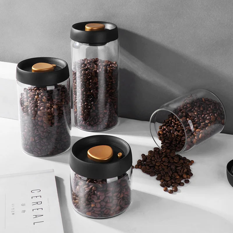 Sealed Glass Coffee Bean Jar
