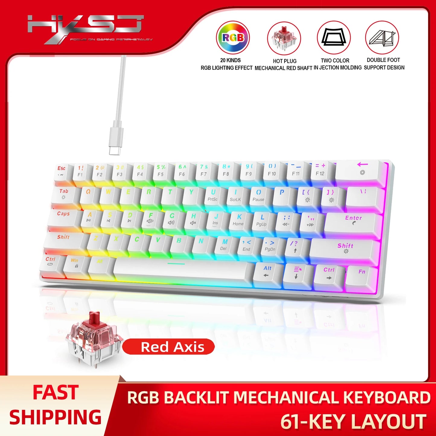 UltraCompact 60% RGB Gaming Keyboard
