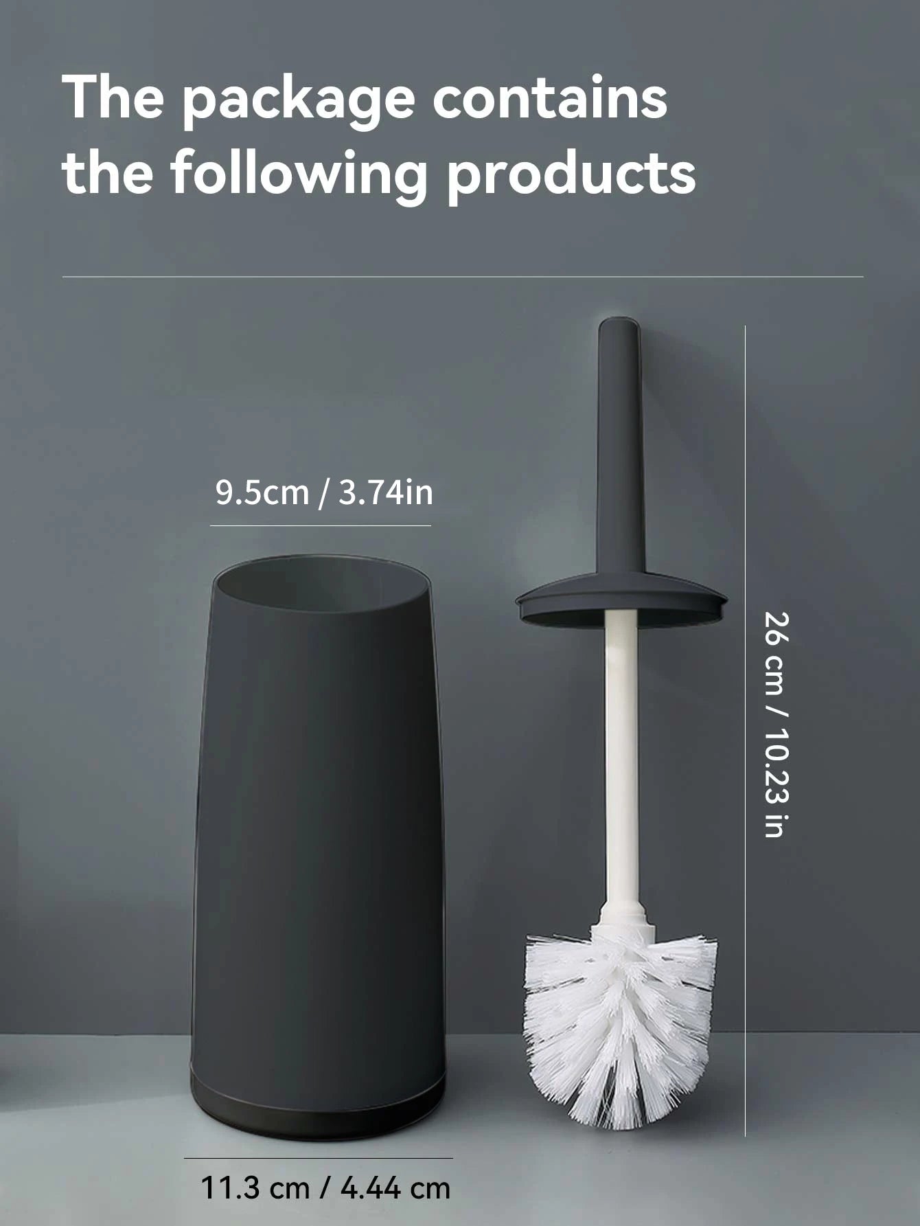 WORTHBUY Plastic Toilet Brush With Standing Base