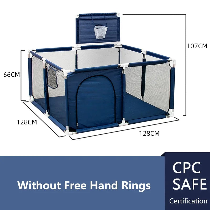 IMBABY Parque de juegos para bebés, parque infantil interior para bebés, parque infantil grande para niños, valla protectora de seguridad, parque de juegos impermeable
