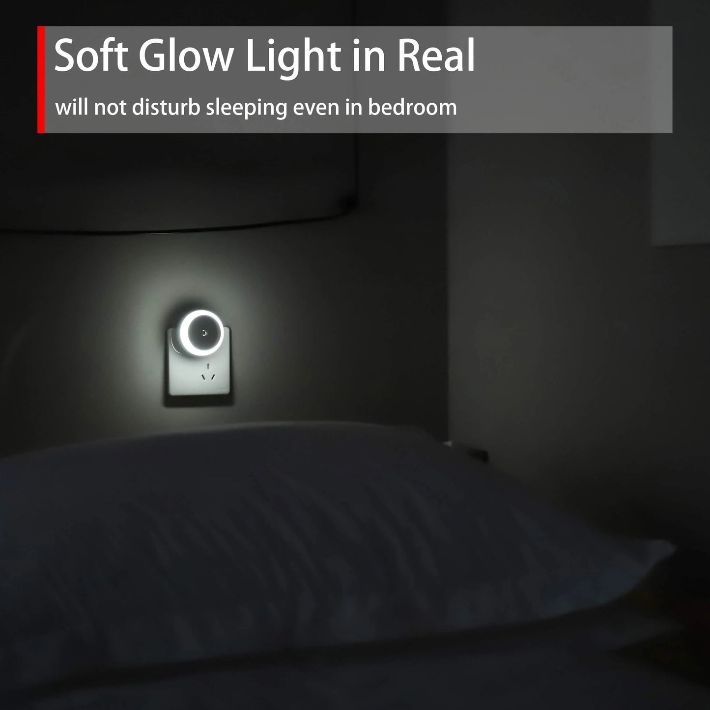 1 luz nocturna LED enchufable al anochecer