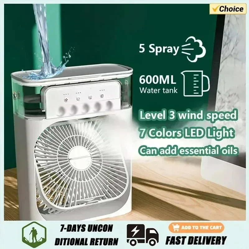 Ventilador portátil 3 en 1 Xiaomi con luz LED