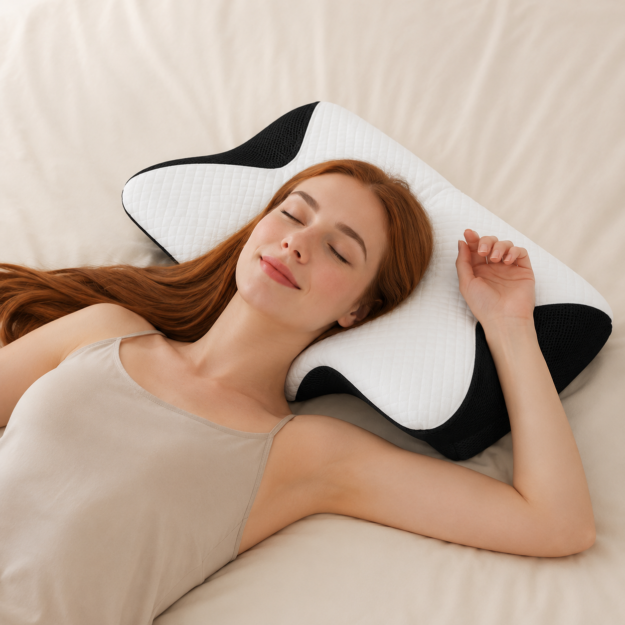 DormiCare™ Ergonomic Butterfly Memory Foam Pillow – Neck & Shoulder Pain Relief for Side, Back & Stomach Sleepers