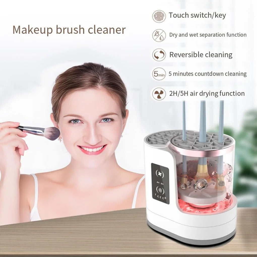 Rechargeable electric makeup brush cleaner, quick and convenient brush cleaner machine, automatic abs cleaning tool