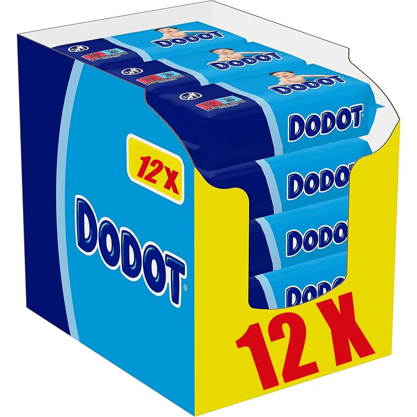Paquete de 12 paquetes de toallitas Dodot, 52 toallitas, total 624 toallitas