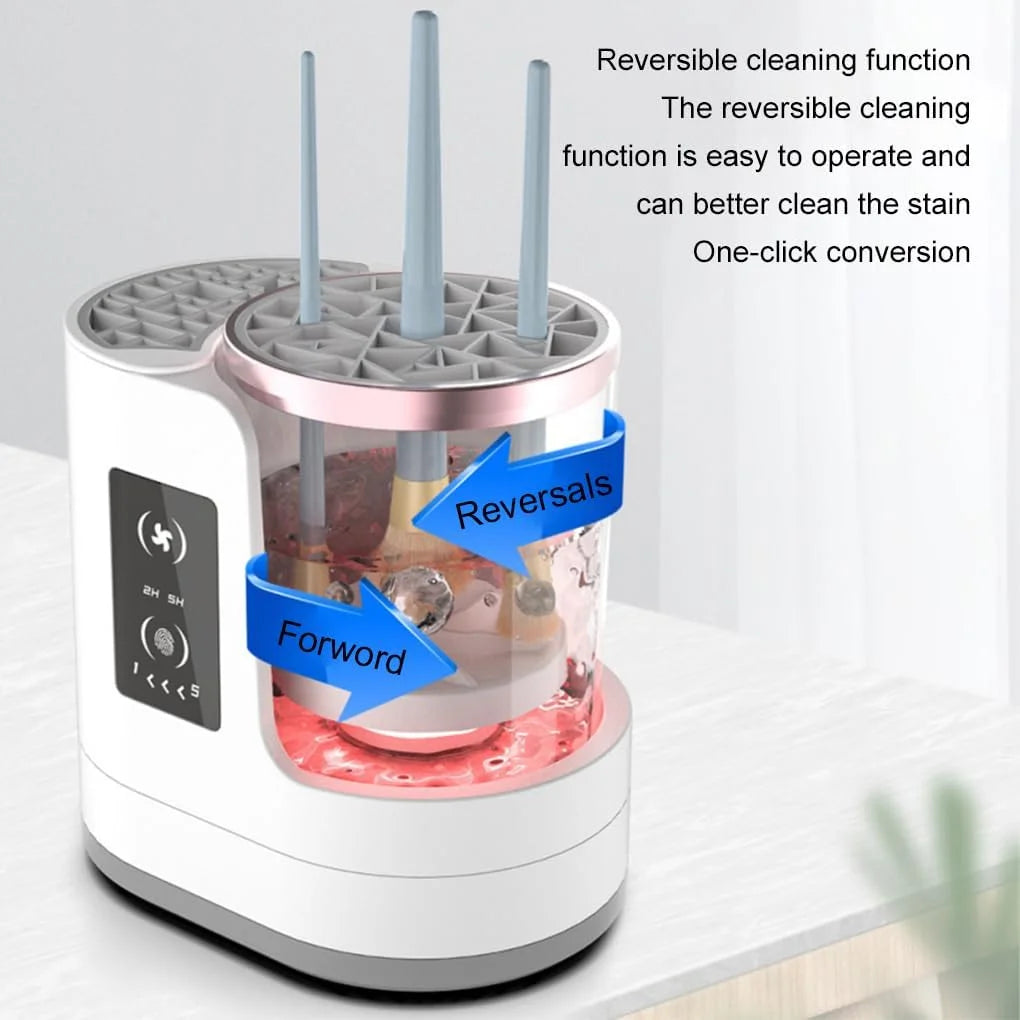 Rechargeable electric makeup brush cleaner, quick and convenient brush cleaner machine, automatic abs cleaning tool