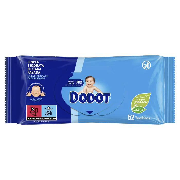 Paquete de 12 paquetes de toallitas Dodot, 52 toallitas, total 624 toallitas