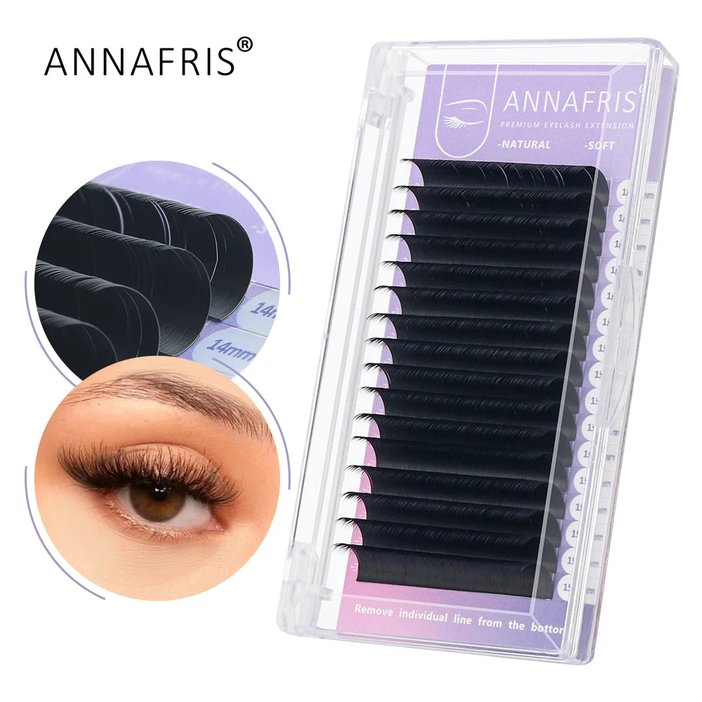ANNAFRIS 4D 5D W Shape Eyelash Extension Handmade 12line/Tray Premade Volume Fans Clover W Lashes