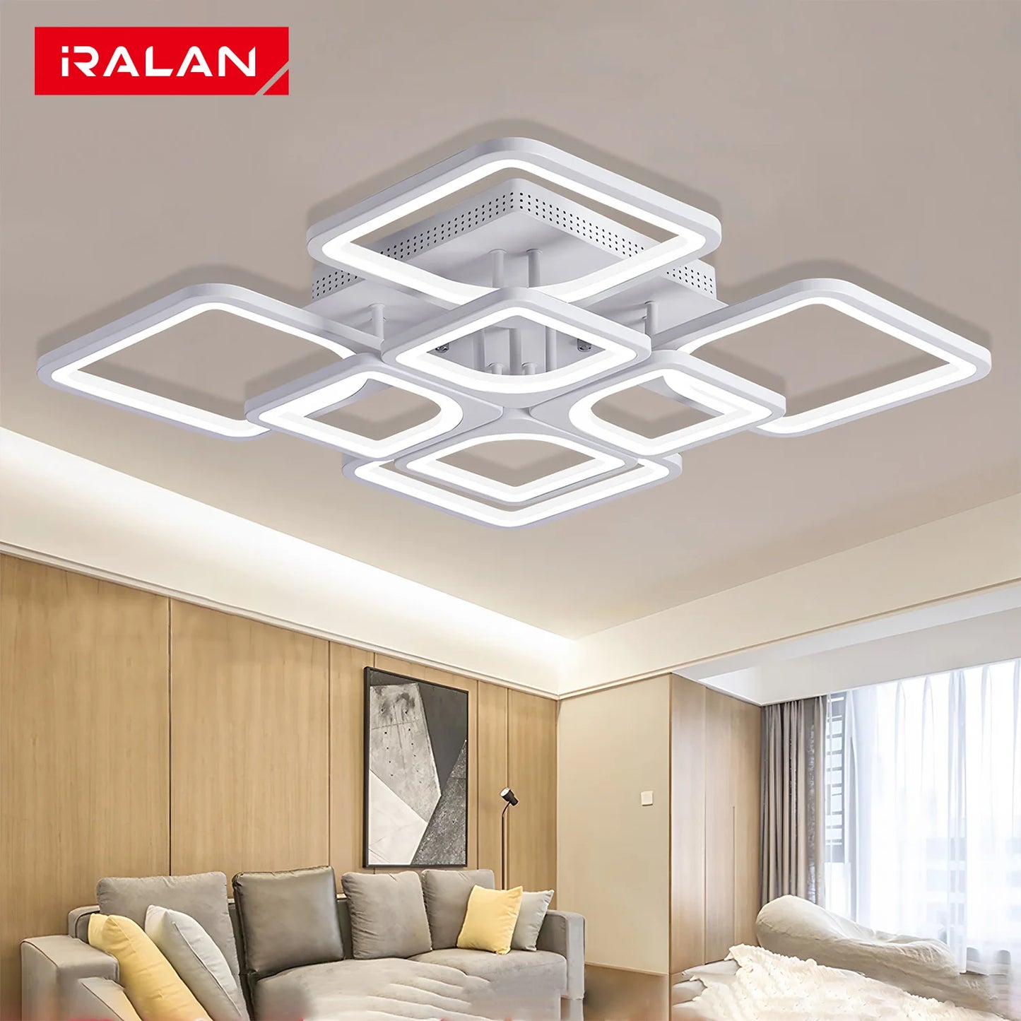 Lámpara de techo LED moderna para salón y dormitorio con mando a distancia, plafón sencillo, accesorios nórdicos para el hogar