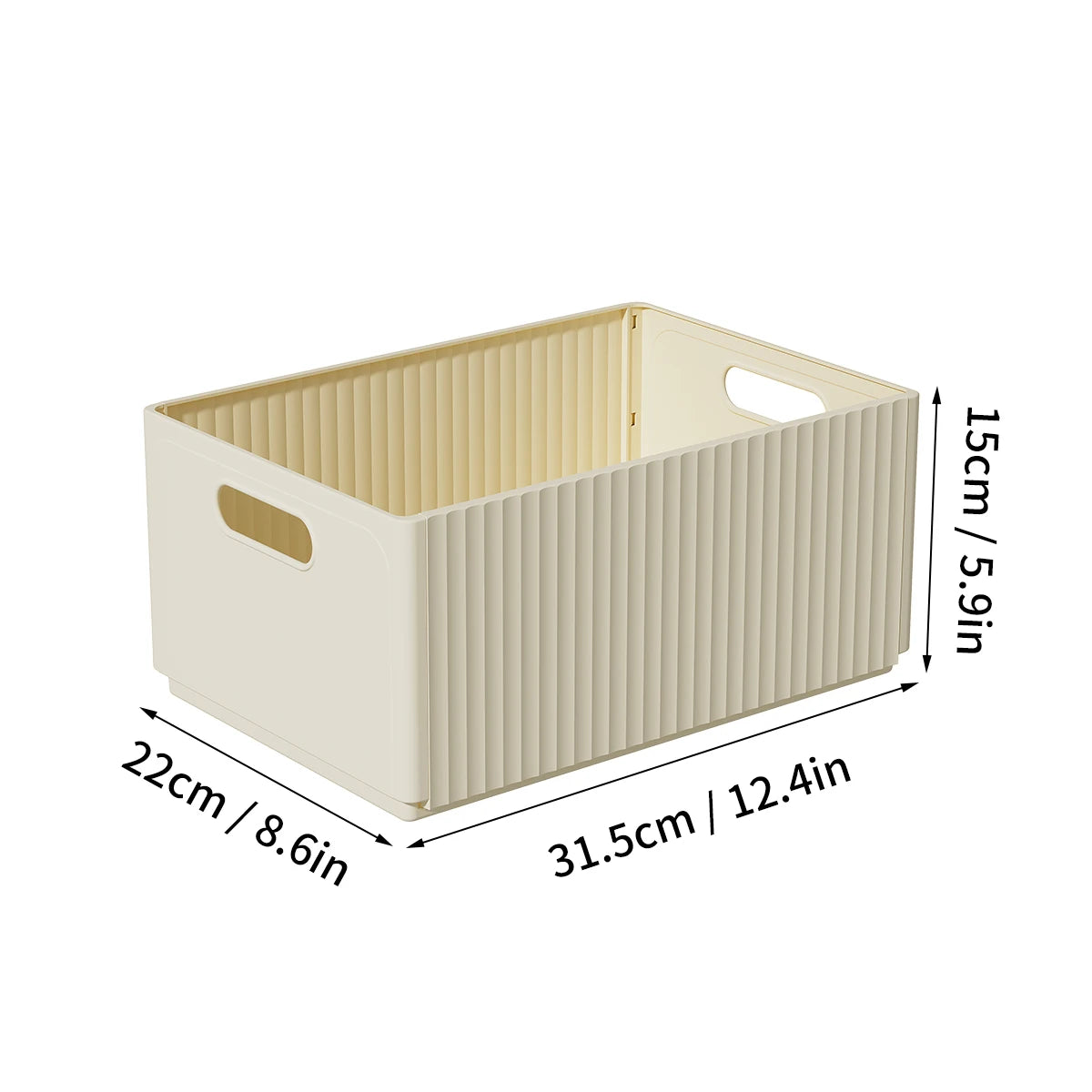 WORTHBUY Plastic Folding Fridge Storage Box Pull-Out Fruit Vegetable Organizer Box Large Capacity Kitchen Storage Organization
