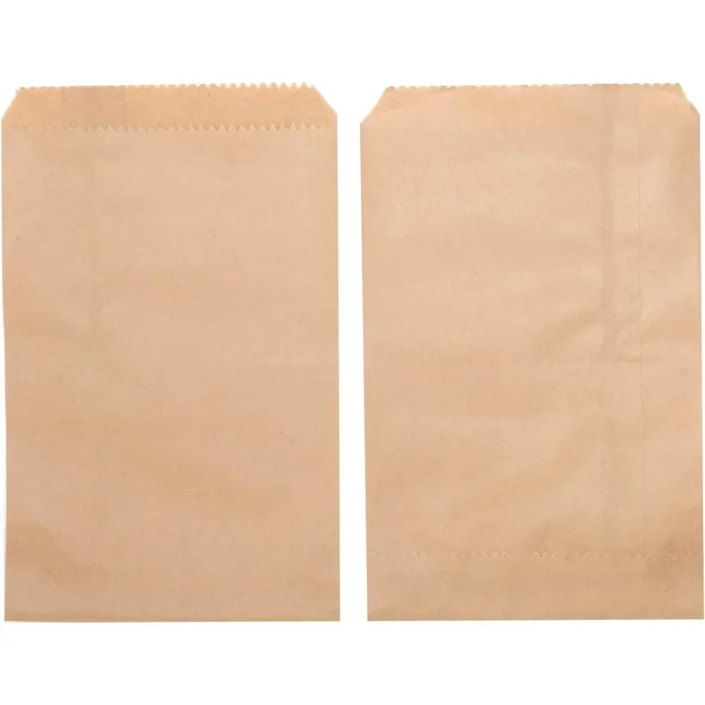 10x15cm,8x15cm,13x18cm, 4X6 Inch 50 pcs  Kraft Paper Flat Favor Bag Small Paper Bags for Packaging Party Christmas