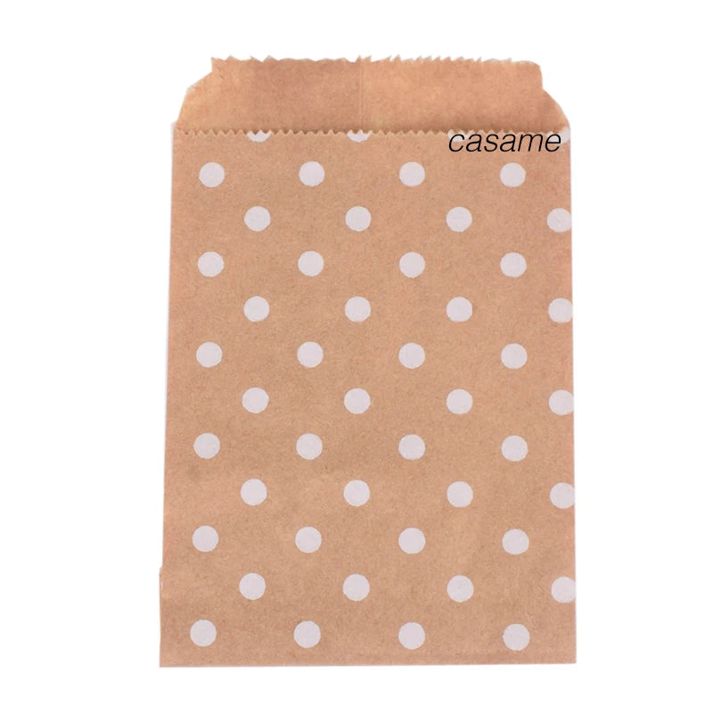 50 Pcs 10x15cm pouch Mixed Style and Color Paper Bags Kraft Craft DIY Decoration Packaging Cute Guest Gift Bag Wedding Birthday