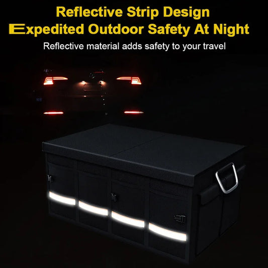 Car Trunk Storage Box Portable Multipurpose Folding Storage Box Outdoor Travel Storage Trunk Organizer for Truck SUV Trunk Box