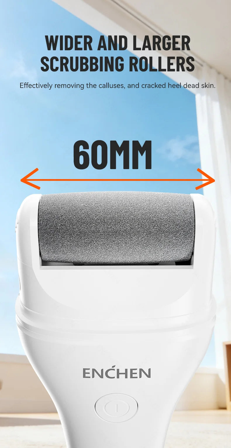 Enchen Electric Foot Callus Remover Rechargeable Ipx6 Waterproof 2 Speeds USB Charging 1 Sanding Head