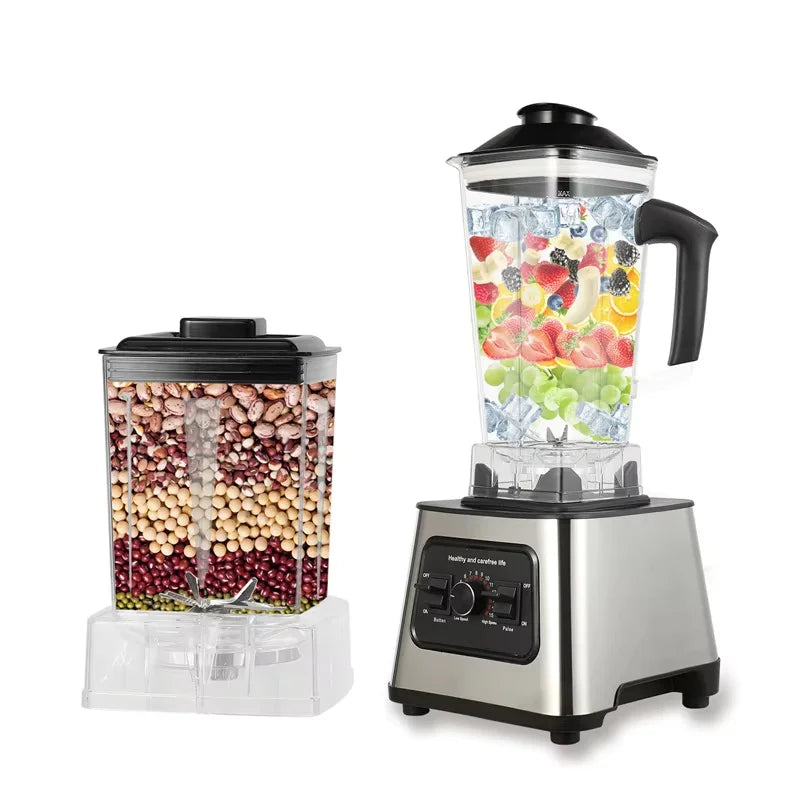 Batidora comercial de servicio pesado de 400 W, procesador de alimentos, mezcladora estacionaria, batidora de jugos de alta potencia para batidos de hielo, sin BPA para cocina