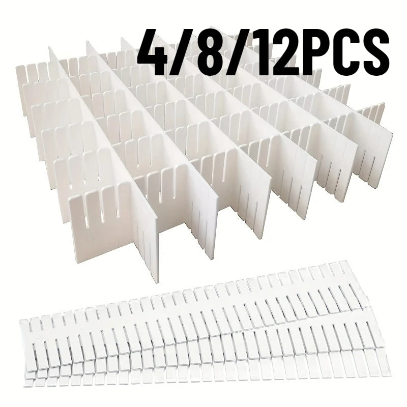 4/8/12PCS Drawer Divider Drawer Storage Divider bedroom