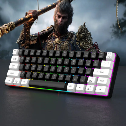 Teclado para juegos ultracompacto con un 60 % de RGB