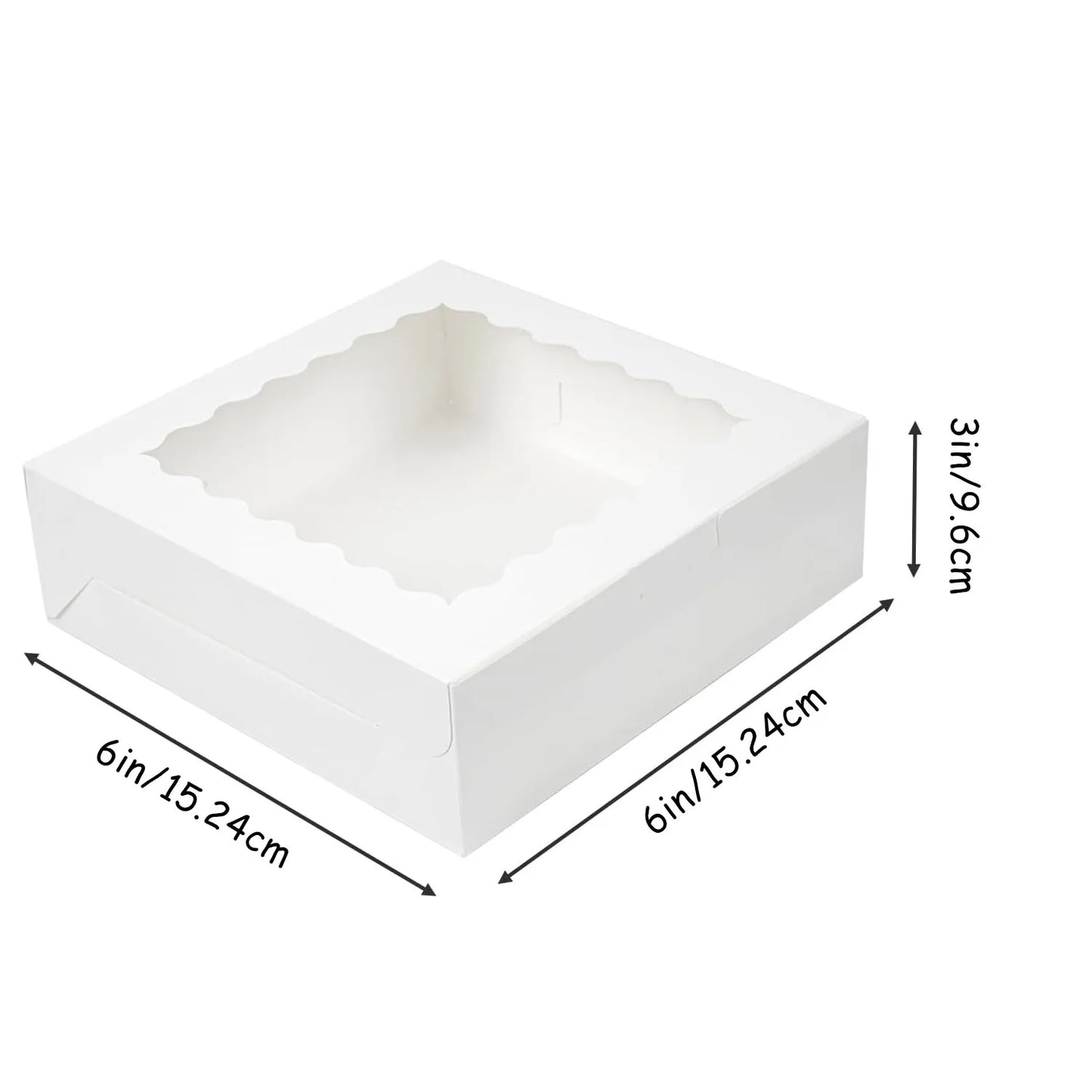 Multi pcs Cookie Boxes with Window White Treat Boxes Pie Boxes Pastry Boxes for Donuts, Chocolate Strawberries Birthday Party
