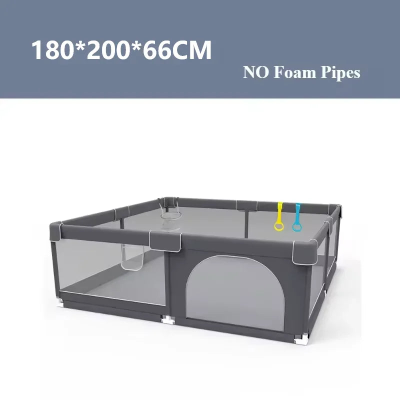 IMBABY Parque de juegos para bebés, parque infantil interior para bebés, parque infantil grande para niños, valla protectora de seguridad, parque de juegos impermeable