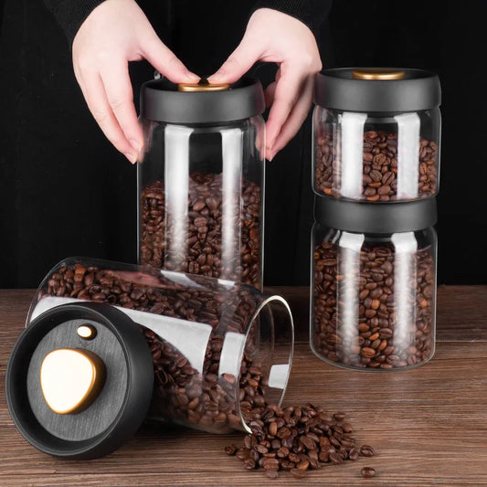 Sealed Glass Coffee Bean Jar