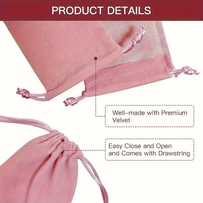 10pcs Velvet Jewelry Gift Bags with Drawstrings -Soft Storage Pouches for Wedding Favors,Birthday Presents,Anniversary Keepsakes