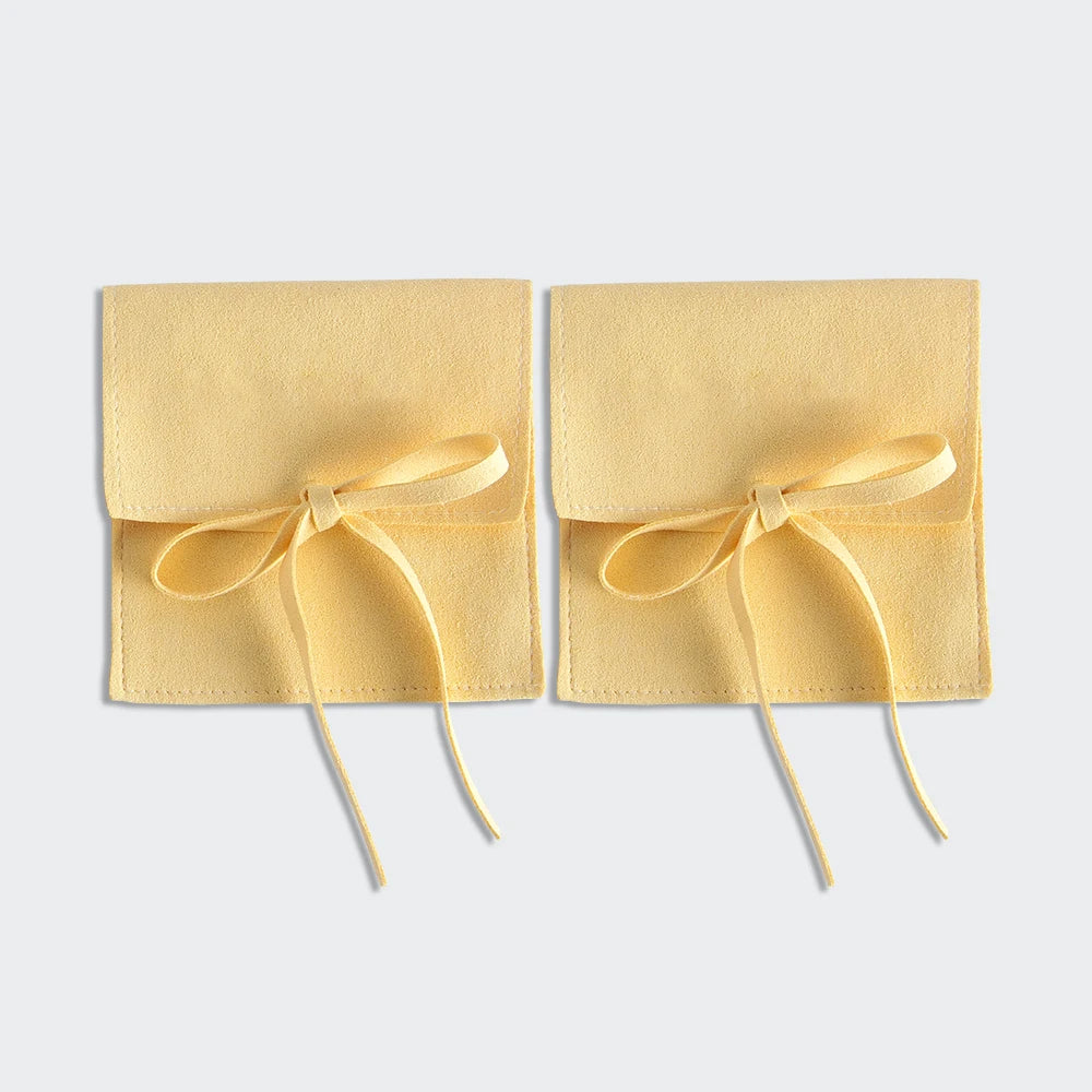 10pcs Velvet Jewelry Packaging Pouches Chic Wedding Favor Bags Cream microfiber Cosmetic Bags Product Package Wedding Gift Bag
