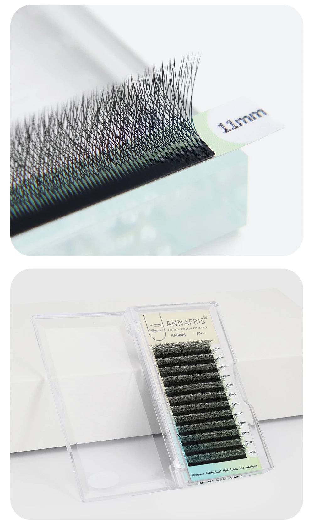 ANNAFRIS 4D 5D W Shape Eyelash Extension Handmade 12line/Tray Premade Volume Fans Clover W Lashes