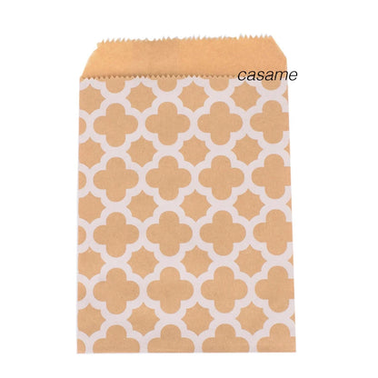 50 Pcs 10x15cm pouch Mixed Style and Color Paper Bags Kraft Craft DIY Decoration Packaging Cute Guest Gift Bag Wedding Birthday