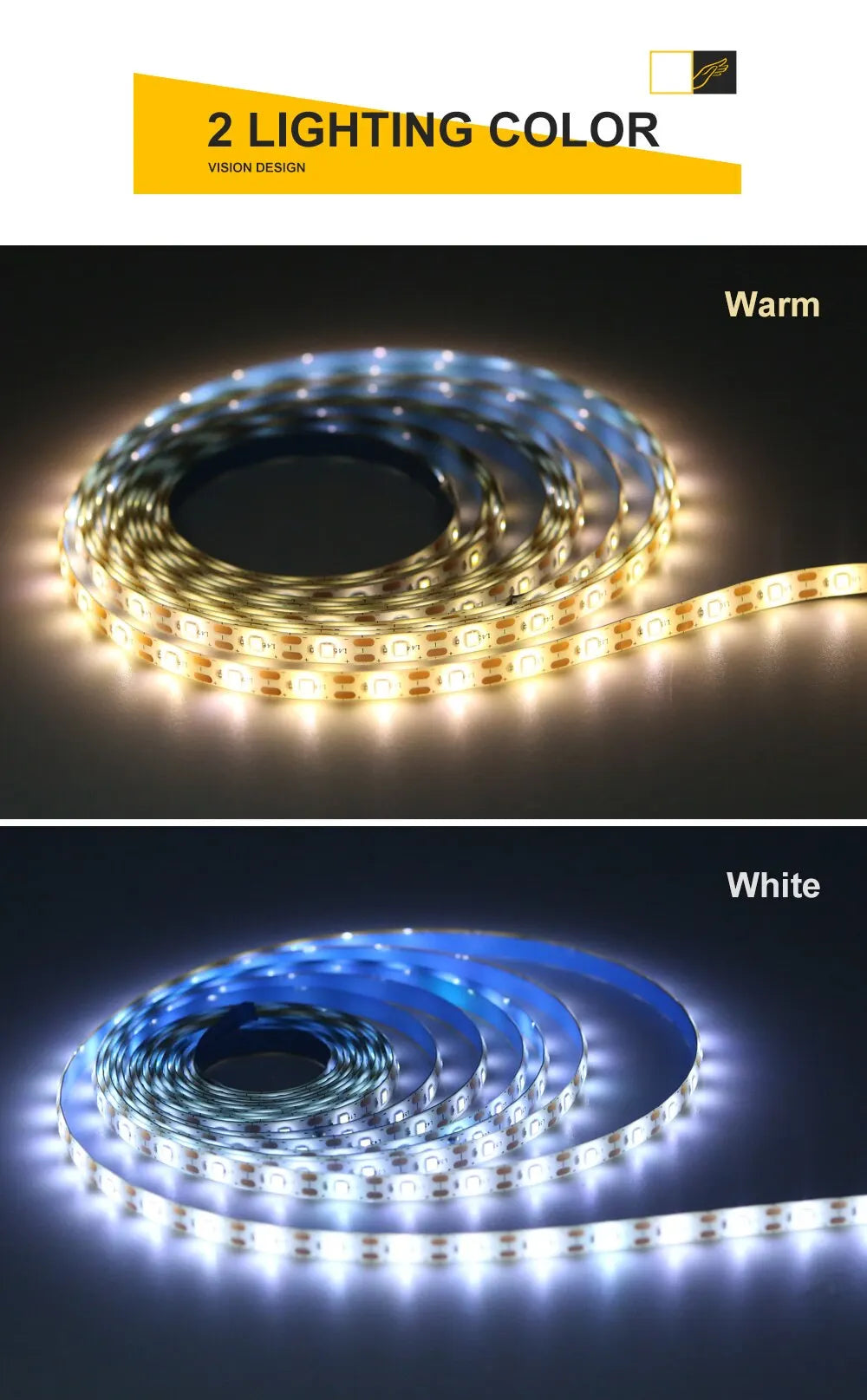 USB LED Strip Lights DC 5V Smart Dimmer Hand Scan Sensor Switch On/off Control Backlight Tape TV Lamp Tape Bedroom Home Decor