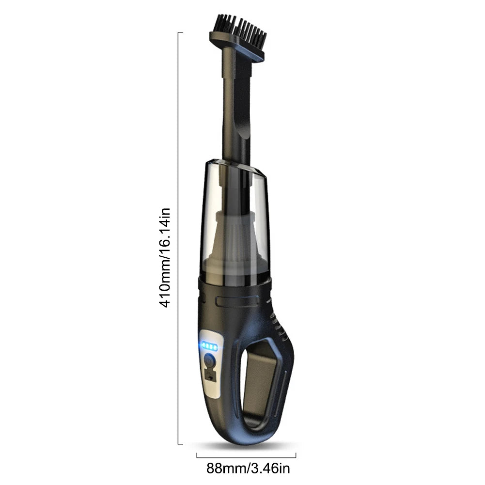 120W Portable Car Vacuum Cleaner USB Charging Handheld Cordless Vacuum Cleaner Powerful Suction for Auto/Home/Office/Pet Hair
