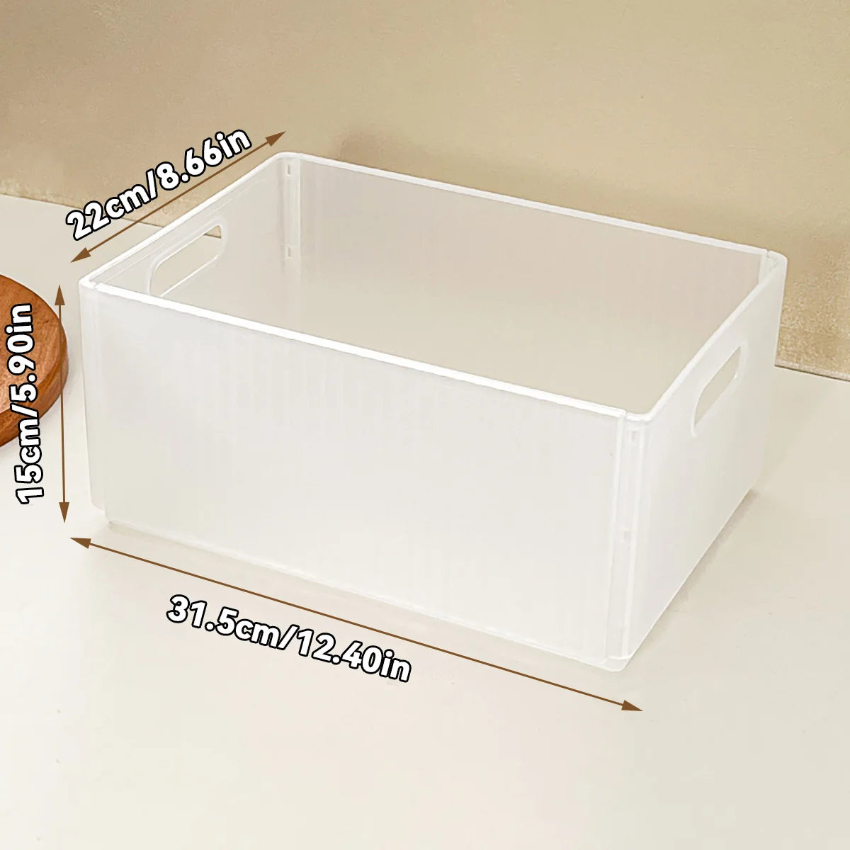 WORTHBUY Plastic Folding Fridge Storage Box Pull-Out Fruit Vegetable Organizer Box Large Capacity Kitchen Storage Organization