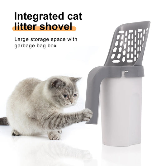 Cat Litter Shovel Scoop with Refill Bag For Pet Filter