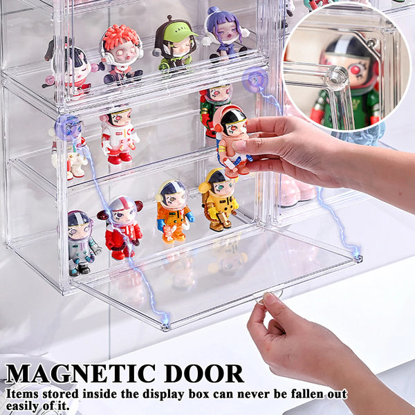 Caja organizadora de exhibición de muñecas transparente Blind Box, vitrina de figuras coleccionables montada en la pared