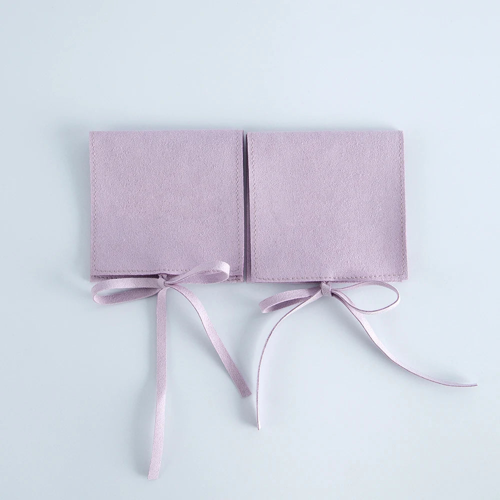 10pcs Velvet Jewelry Packaging Pouches Chic Wedding Favor Bags Cream microfiber Cosmetic Bags Product Package Wedding Gift Bag