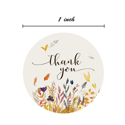 500pcs Thank You Stickers 1" Flower Design,Highly Recommended for Birthdays, Weddings, Giveaways, Bridal Showers  (1 Roll)